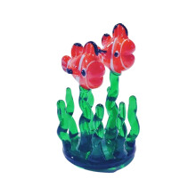 Handgeblazen glazen visbeeldjes, kunstglas zeedierensculptuur-C