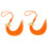 2026 Year Emblems Graduation Tassels For Cap-Orange 2PCS 1