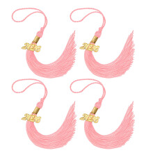 2026 Commemorative Tassels For Graduation Cap-Pink 4PCS