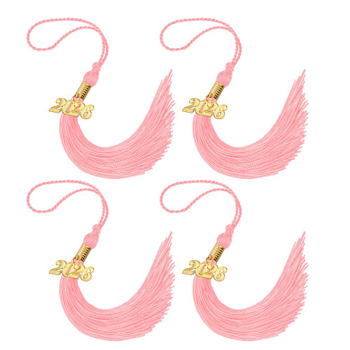 2026 Commemorative Tassels For Graduation Cap-Pink 4PCS