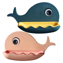 Bathroom Wall Mount Storage Whale Style Plastic-blue powder