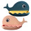 Bathroom Wall Mount Storage Whale Style Plastic-blue powder 1
