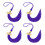 2026 Year Specific Academic Tassels Polyester-Purple 4PCS 1