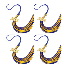 2026 Commemorative Tassels For Graduation Cap-Golden Blue 4PCS