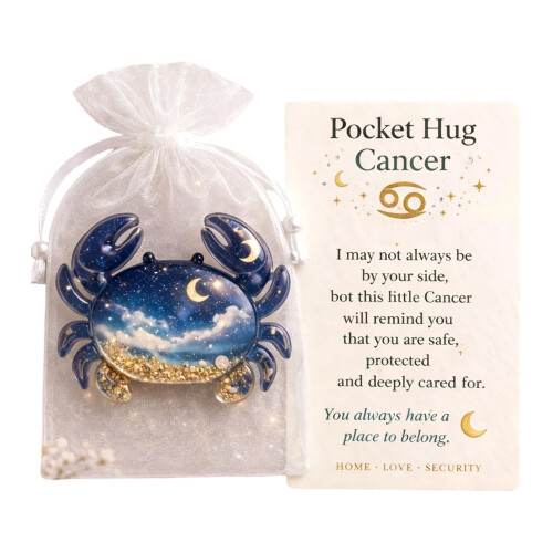 Inspirational Greeting Card With Acrylic Constellatory Charm-D