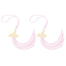 2026 Graduation Tassels With Year Charm Soft-Pink White 2PCS