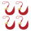 2026 Graduation Tassels Cap Attachment Year Emblems-Red 4PCS 1
