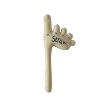 Eccentric Foot Straw Ceramic Hand Painted Bright Color Great-1
