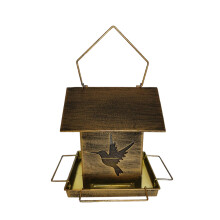 Traditional Design Metal Animal Food Dispenser Including Covered