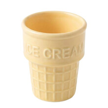 Ceramic Dessert Cup for Sundaes Snacks Drink Ice-Light Yellow