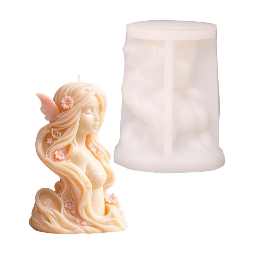 Wing Girl Shaped Silicone Candle Mold For Handmade Candle Soap
