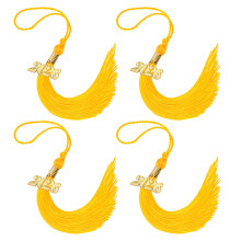 2026 Year Charm Graduation Cap Tassels Polyester-Gold 4PCS