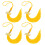 2026 Year Charm Graduation Cap Tassels Polyester-Gold 4PCS 1