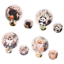 Round Foldable Hand Fan Handheld Foldable Compact Cooling Fan