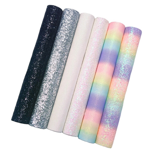 6PCS Glitter Plastic Sheets For Creative Designs And-30x20