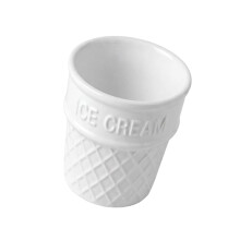 Ceramic Dessert Cup for Sundaes Snacks Drink Ice Cream-White