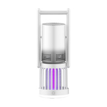 3-in-1 USB elektrische vliegenvallamp met LED-licht-ijsgrijs