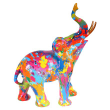 Elephant Decors Colorful Art Elephant Figurines-H091 large
