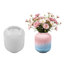 Striped Vase Silicone Molds Easy Demolding For Handmade Craft-3