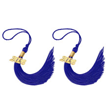 2026 Graduation Tassels With Year Charm Soft-Blue 2PCS