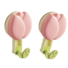 Kunststoff-Montagehaken im 2er-Pack, ohne dass Nägel für-Rosa