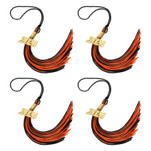 Polyester 2026 Graduation Tassels For Cap Year-Black Red 4PCS
