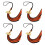 Polyester 2026 Graduation Tassels For Cap Year-Black Red 4PCS 1