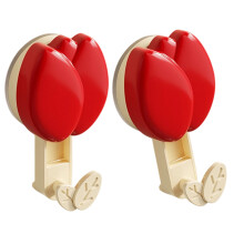 Plastic Mounting Hook Pack Of 2 Without Nails Required For-Red