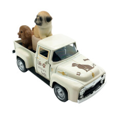 Antique Inspires Metal Dog On Car Sculpture With Scratch-Teddy1