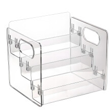 Clear 3 Tiers Rotating Drug Bottle Dispenser Organizers Ideal