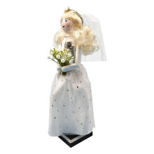 Houten notenbeeldje voor bruiloftsreceptie, decoratie en-LL0156