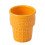 Ceramic Treat Cup Ice Cream Cone Shape Bowl Dessert-Orange 1