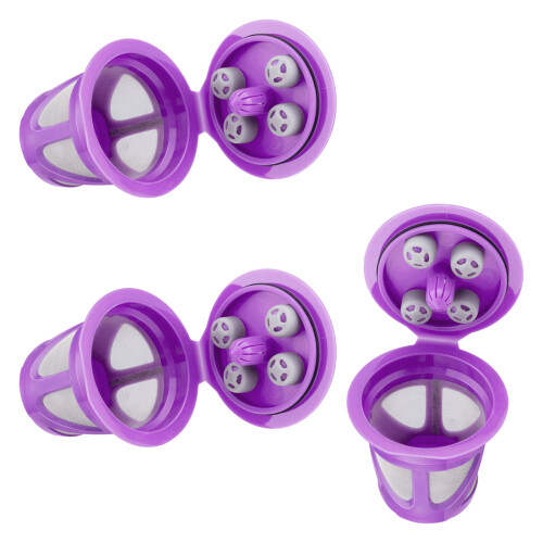 Stainless Steel Coffee Pods Replacement For Single-Purple 3PCS