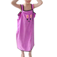 Baby Bathrobe Towel Set Adjustable Hairband For Pool-Purple 2