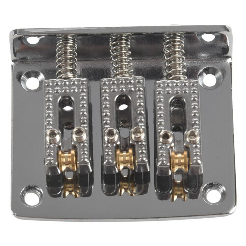4X 3 String Guitar  String Bridge Bridge Pull String Hard Tail Guitar Bridge Tail 3 String Guitar Replacement Silver 1