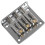 4X 3 String Guitar  String Bridge Bridge Pull String Hard Tail Guitar Bridge Tail 3 String Guitar Replacement Silver 3