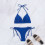 Dames 2-delig badpak Halter String Bikini Verstelbaar-Rode M 7