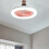 Ventilador de teto YOBOLK com luz LED, 10,2 polegadas, perfil baixo 2