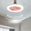 Ventilador de teto YOBOLK com luz LED, 10,2 polegadas, perfil baixo 4