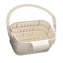 Évier pliable extensible, panier de vidange suspendu,-Blanc