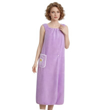 Drap de bain surdimensionné en molleton de coraux,-Violet