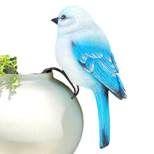 Antike Vogelskulptur aus Harz, wetterbeständige-Blau