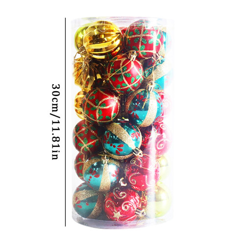 Décorations de Noël en plastique en forme de tonneau, 6 cm 2