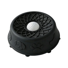 Interaction Pet Slow Feeder Dog Bowl With Rolling-gloss black