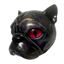Harsen Pugs Hond Hoofd Standbeeld Woondecoratie Kunst-rode ogen