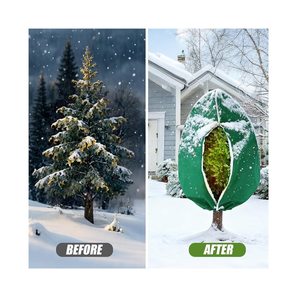 6 Pack Plant Frost Protection Covers,Freeze Blankets With Drawstring For Winter Plant,Tree, Shrub, And Garden Protection 4713734776788