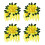 Polyester Sewing Patches With Floral Designs For-Yellow 1