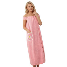 Oversized Corals Fleece Bath Sheet 90X130Cm Four Color For-Pink