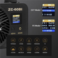 60W COB Video Light Portable -Sized Continuous Output Light 2700K-7500KBi-Color for Photography/Video/Studio/Vlog EU