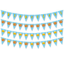Oktoberfest Party Triangle Bunting Beer Festival Paper- T